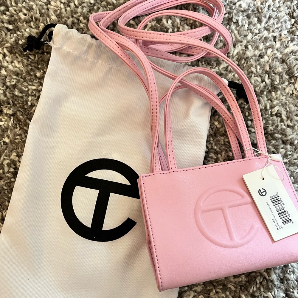 Telfar small bubblegum pink